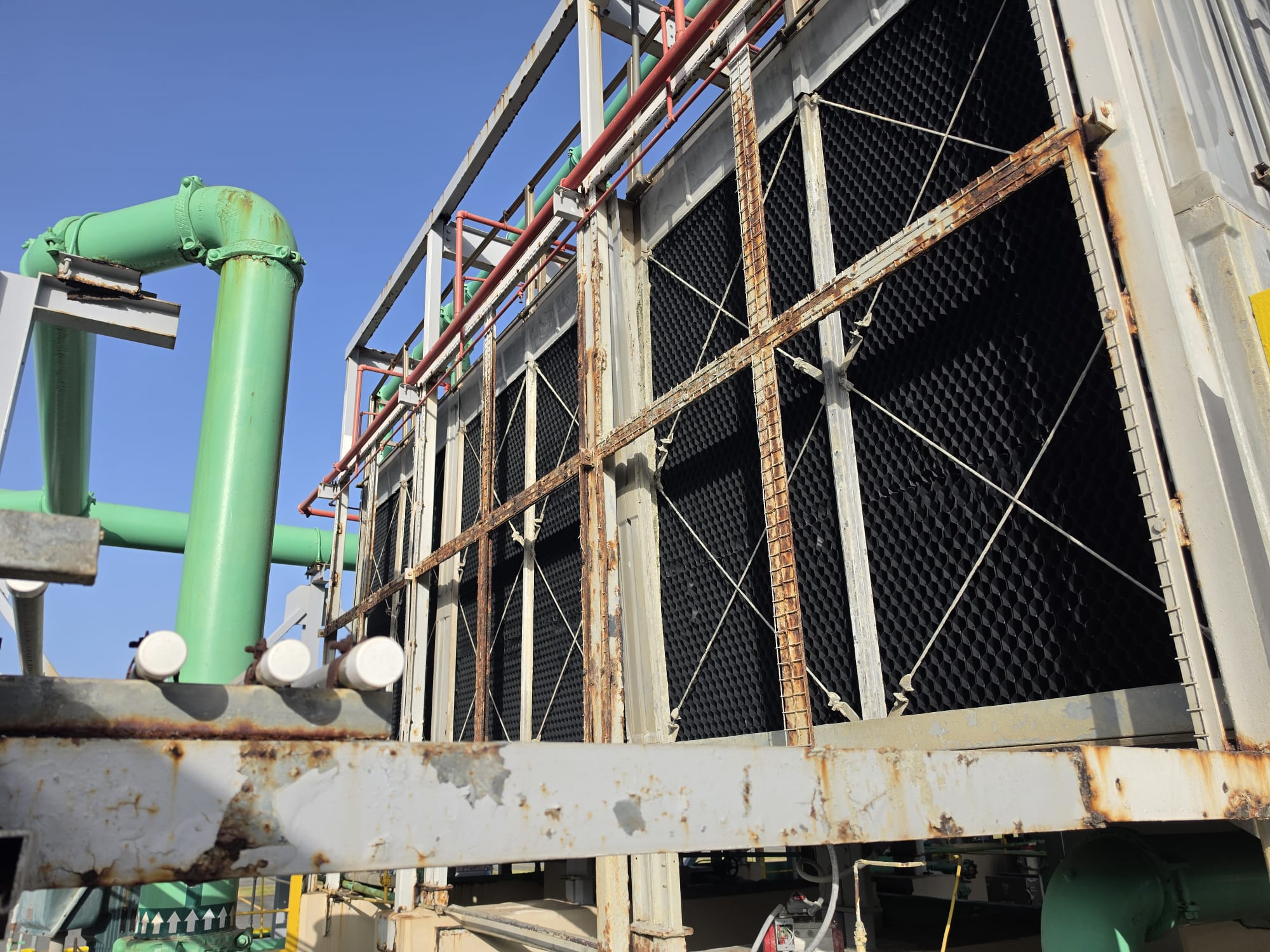 Cooling tower after completion of the scheduled overhaul
